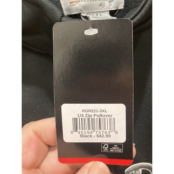 NWT Ranger Boats 3XL Black 1/4 Zip Fleece Pullover Performance Mens Jacket New - Picture 5 of 8